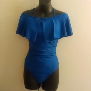 Royal Blue One Piece Bathing Suit (New)